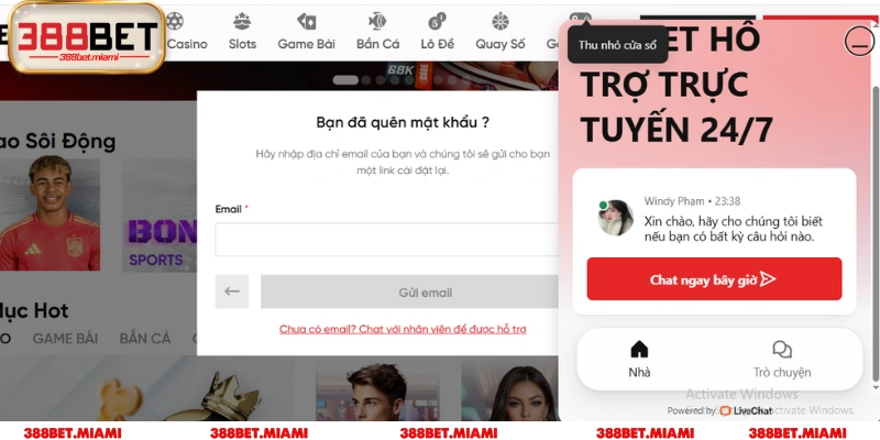 Liên hệ bộ phận CSKH 388BET
